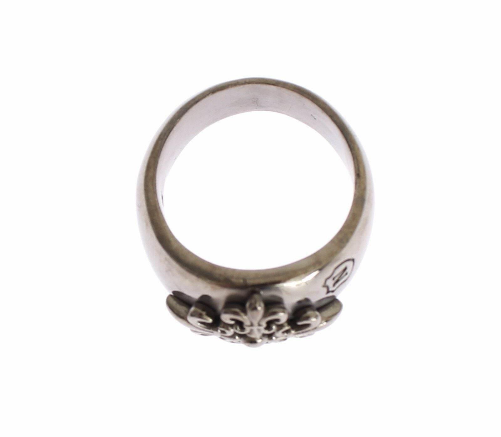 Nialaya Sterling Silver Rhodium Men's Statement Ring - Hilstor