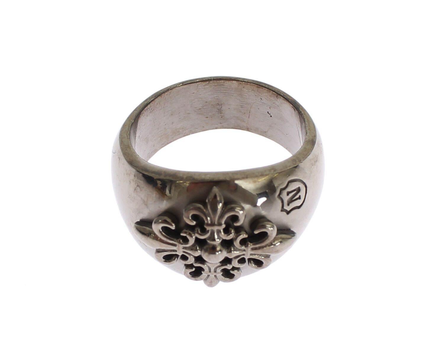 Nialaya Sterling Silver Rhodium Men's Statement Ring - Hilstor