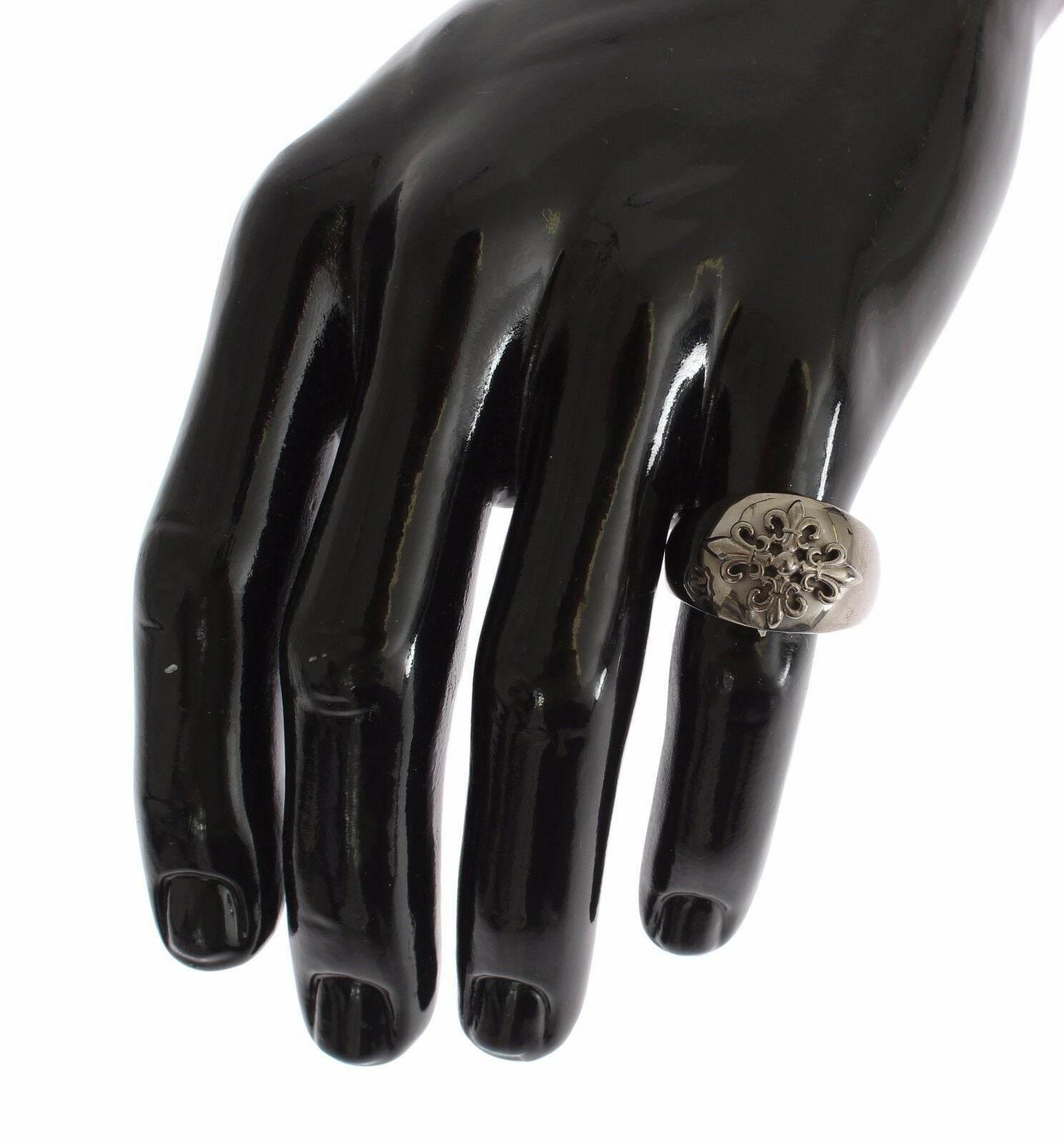 Nialaya Sterling Silver Rhodium Men's Statement Ring - Hilstor