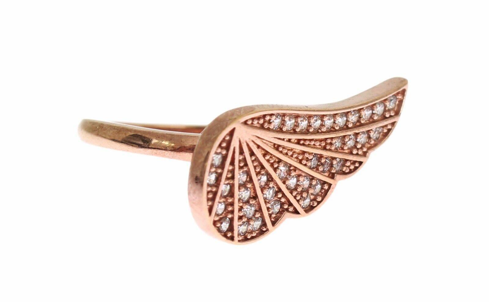 Nialaya Elegant Pink Gold CZ Crystal Ring - Hilstor