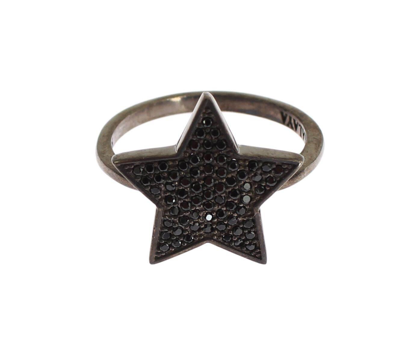 Nialaya Exquisite Sterling Silver CZ Crystal Ring - Hilstor
