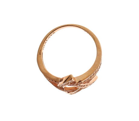 Nialaya Pink Gold Plated Silver CZ Crystal Ring - Hilstor
