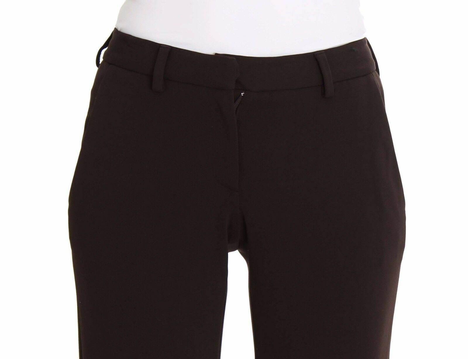 Ermanno Scervino Brown Stretch Casual Trousers Pants - Hilstor