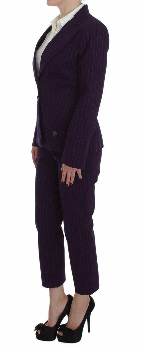 BENCIVENGA Elegant Striped Pant & Blazer Suit - Hilstor