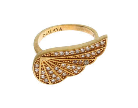 Nialaya Glamorous Gold Plated Crystal Ring - Hilstor
