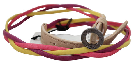 Costume National Multicolor Twisted Faux Leather Belt - Hilstor