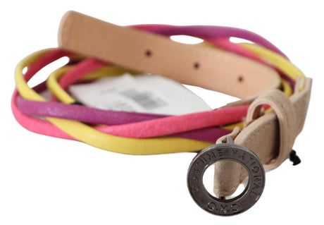 Costume National Multicolor Twisted Faux Leather Belt - Hilstor