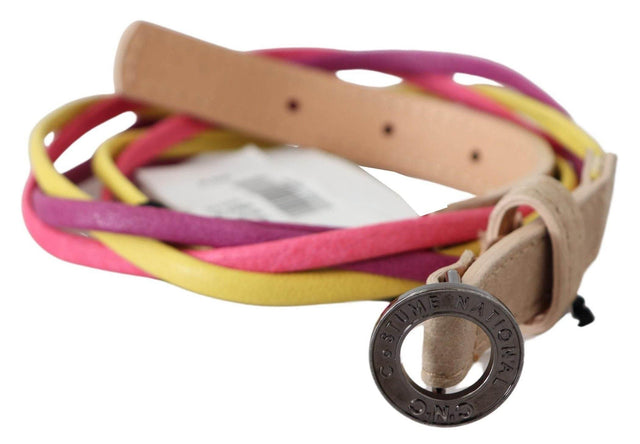 Costume National Multicolor Twisted Faux Leather Belt - Hilstor