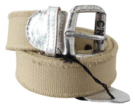 Costume National Elegant Beige Cotton Fashion Belt - Hilstor