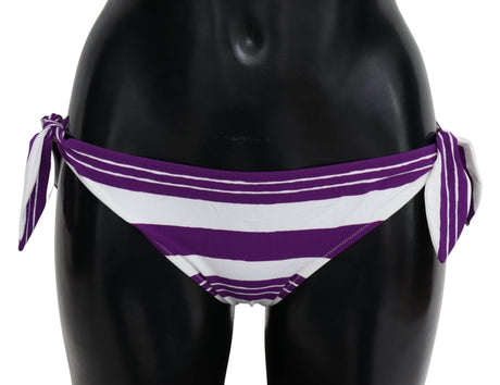 Dolce & Gabbana Chic Striped Bikini Bottom - Effortless Poolside Glamour - Hilstor