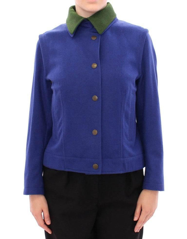 Andrea Incontri Habsburg Blue Green Wool Jacket Coat - Hilstor