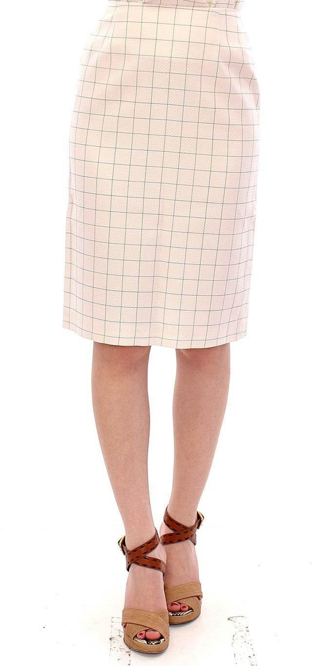 Andrea Incontri Elegant White Pencil Skirt - Chic and Sophisticated - Hilstor
