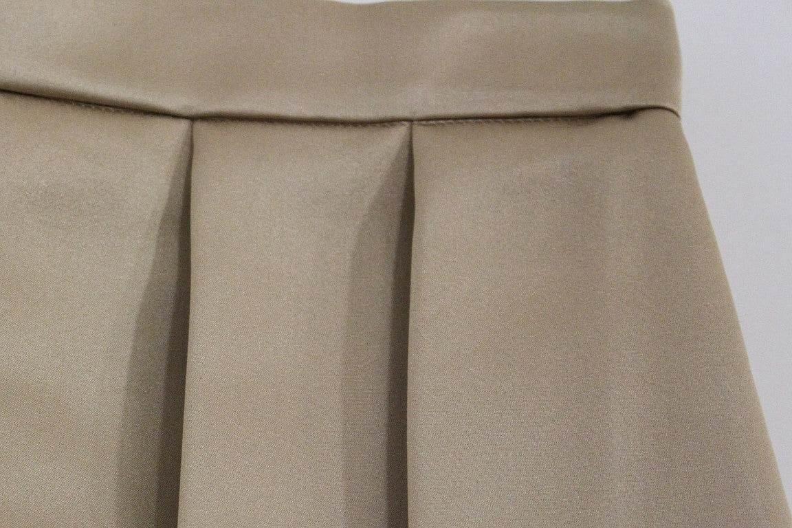 Andrea Incontri Elegant Silk Pleated Knee-Length Skirt - Hilstor