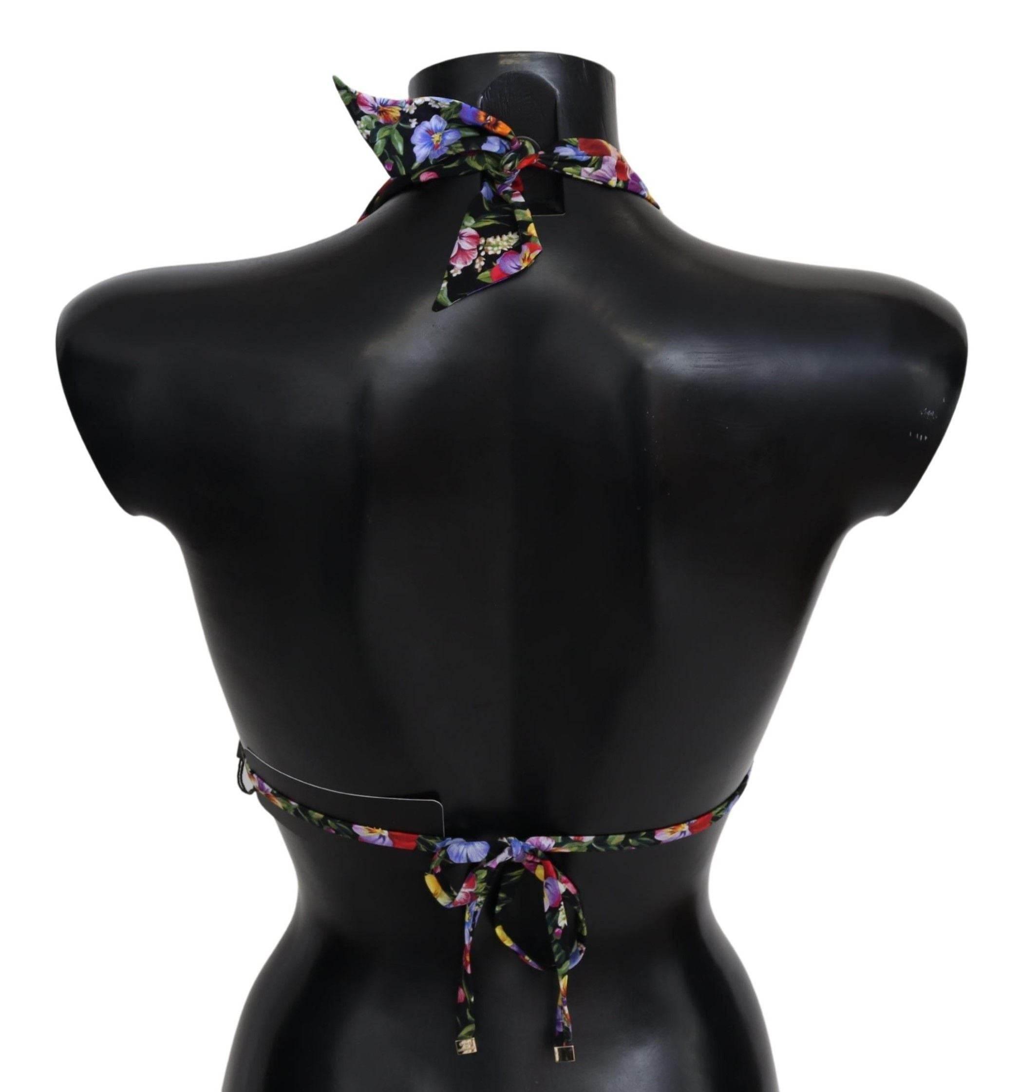 Dolce & Gabbana Chic Floral Printed Bikini Top - Hilstor