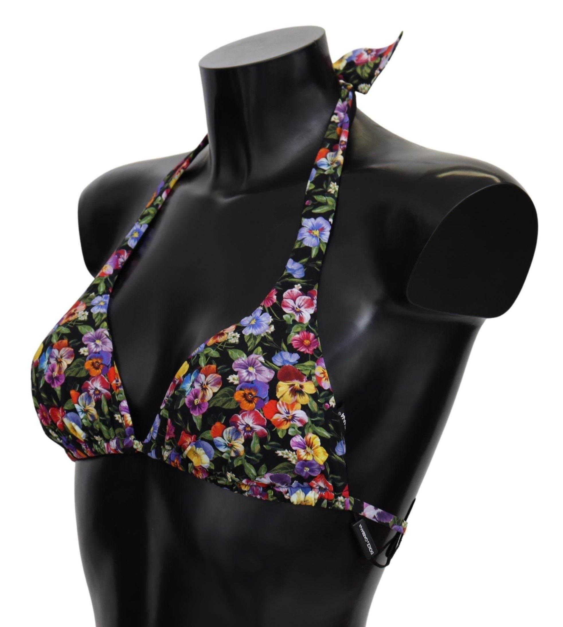 Dolce & Gabbana Chic Floral Printed Bikini Top - Hilstor
