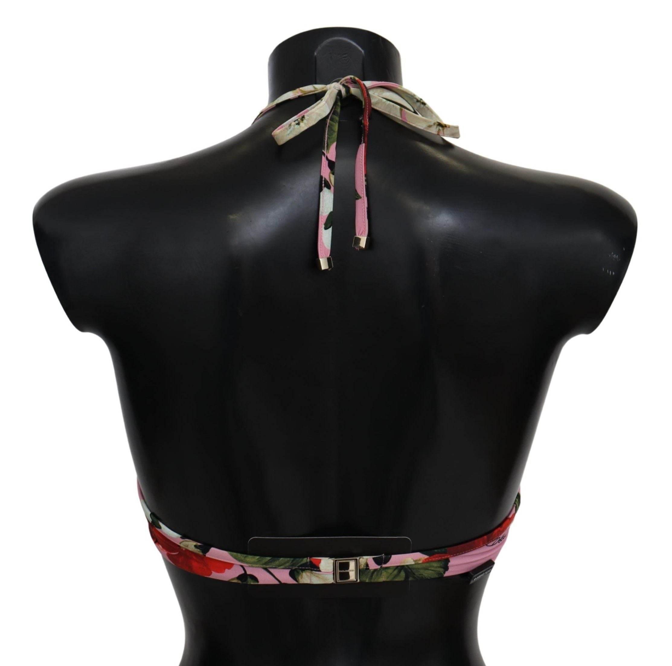 Dolce & Gabbana Floral Elegance Swimwear Top - Hilstor
