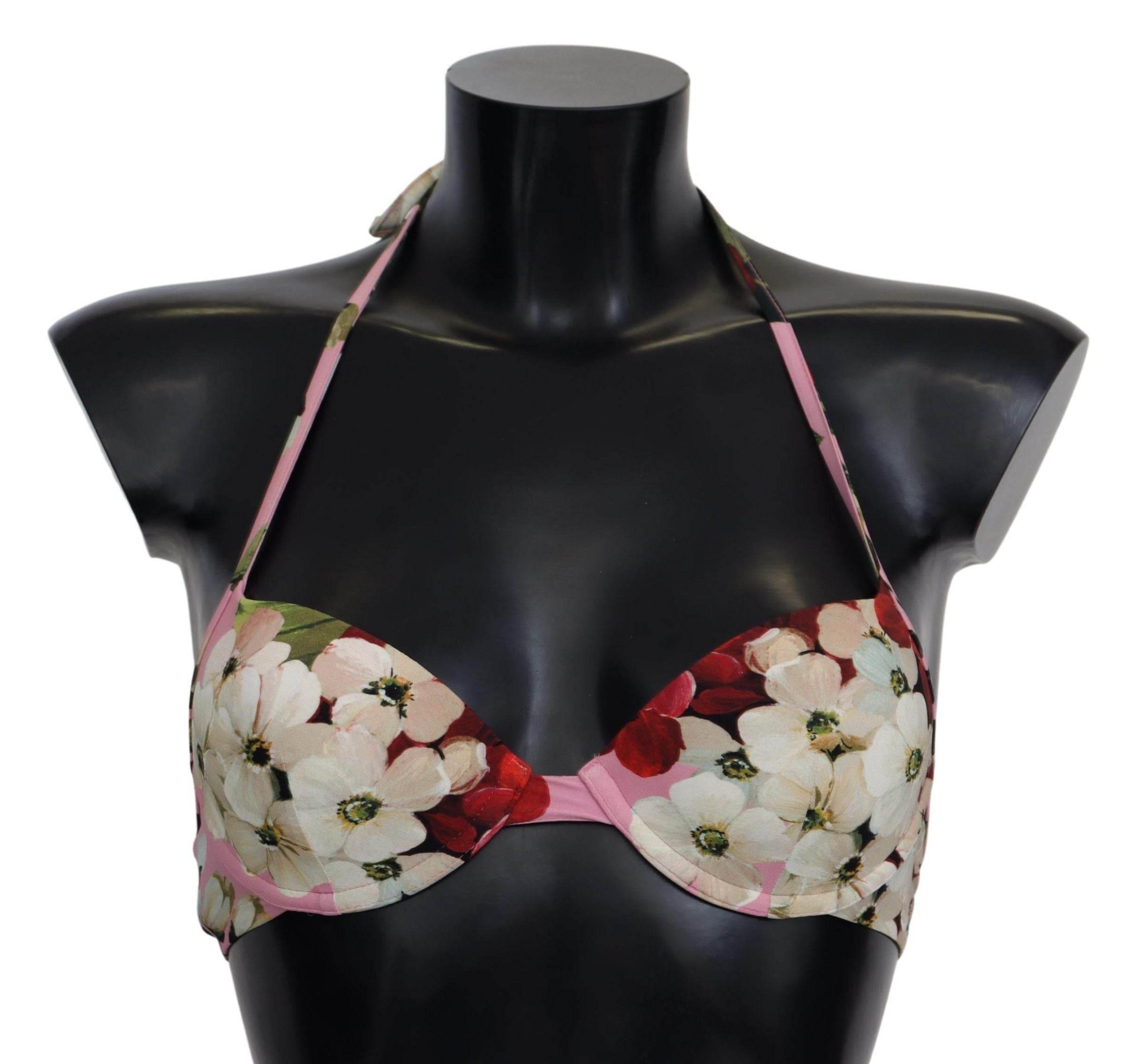 Dolce & Gabbana Floral Elegance Swimwear Top - Hilstor