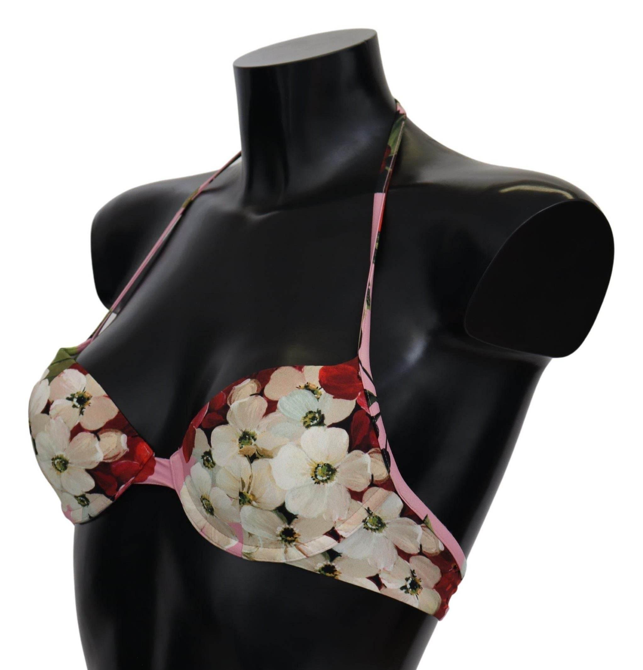 Dolce & Gabbana Floral Elegance Swimwear Top - Hilstor