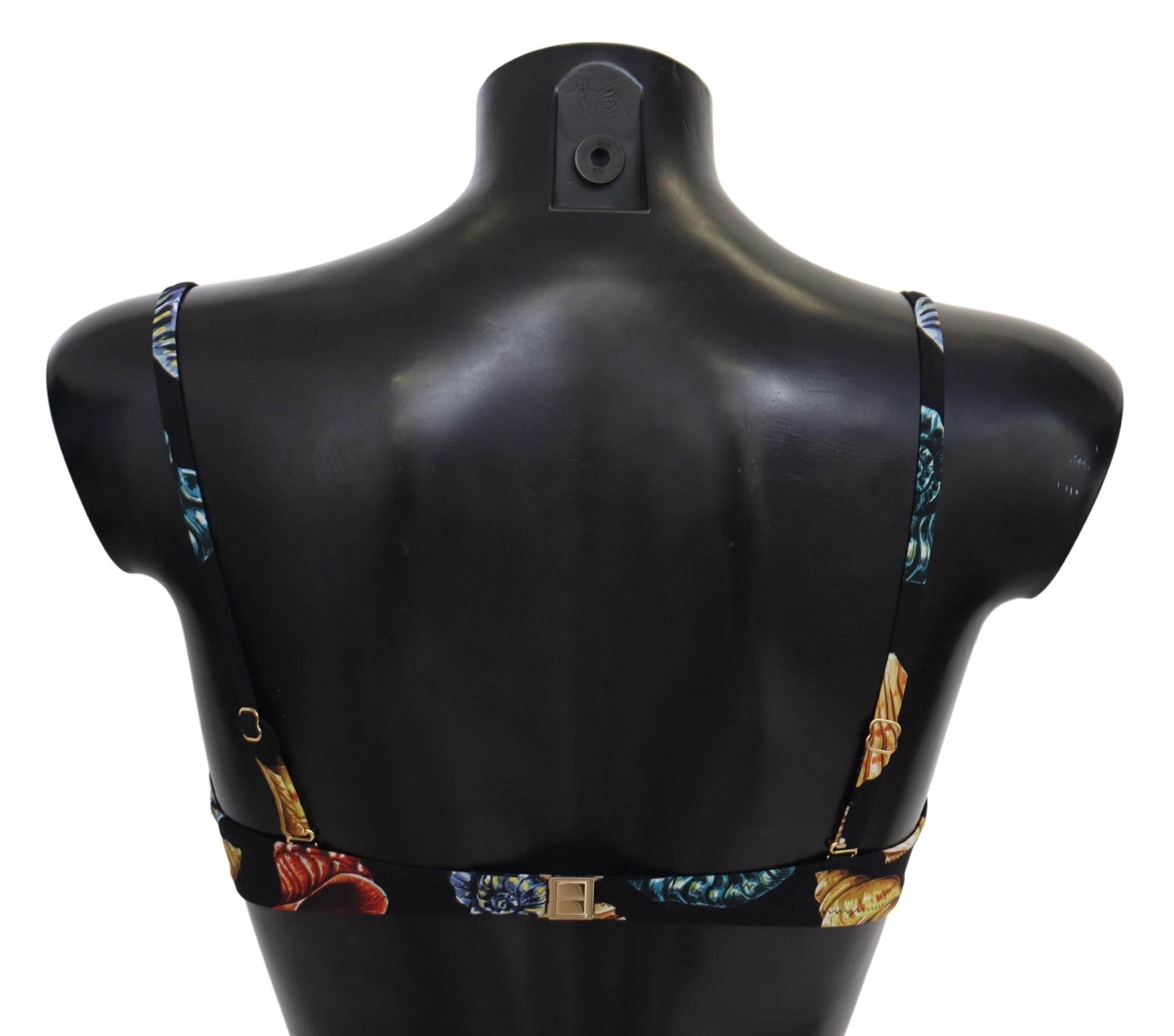 Dolce & Gabbana Chic Seashell-Print Bikini Top - Hilstor