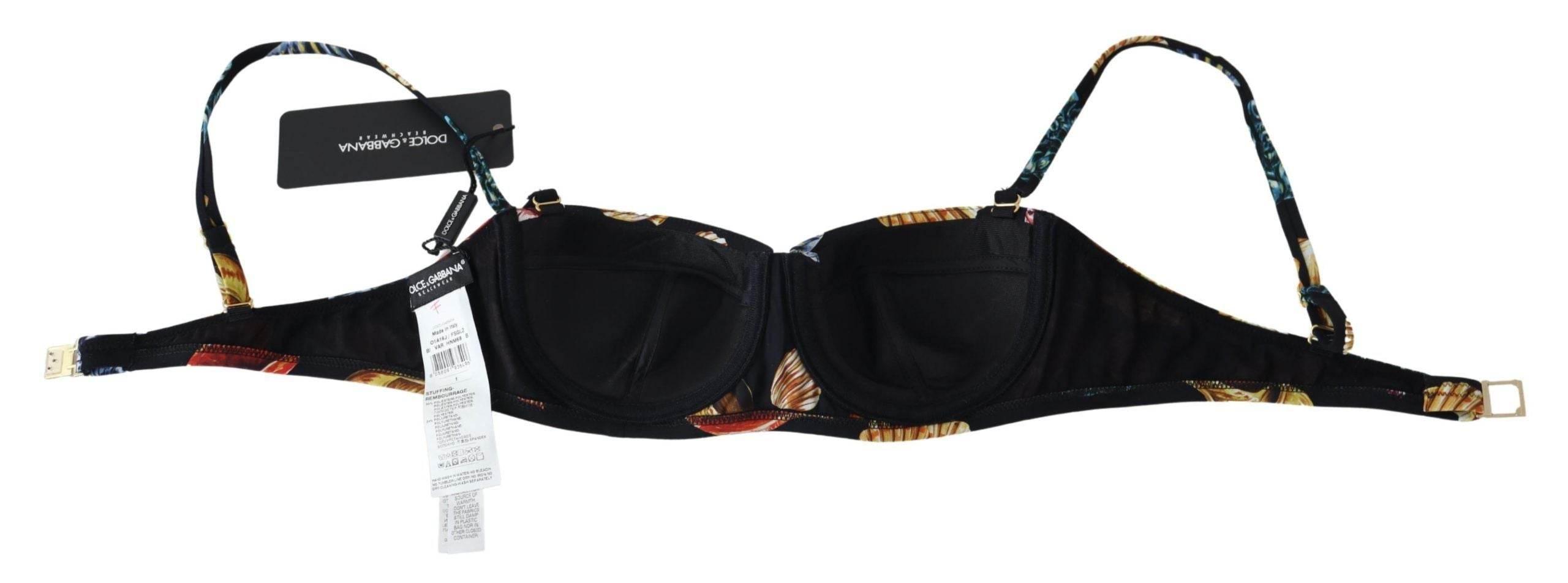 Dolce & Gabbana Chic Seashell-Print Bikini Top - Hilstor