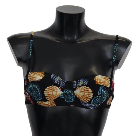 Dolce & Gabbana Chic Seashell-Print Bikini Top - Hilstor