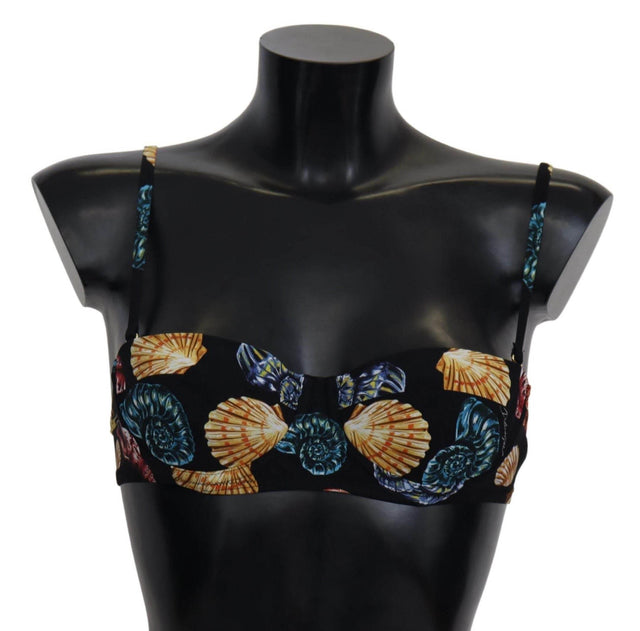 Dolce & Gabbana Chic Seashell-Print Bikini Top - Hilstor