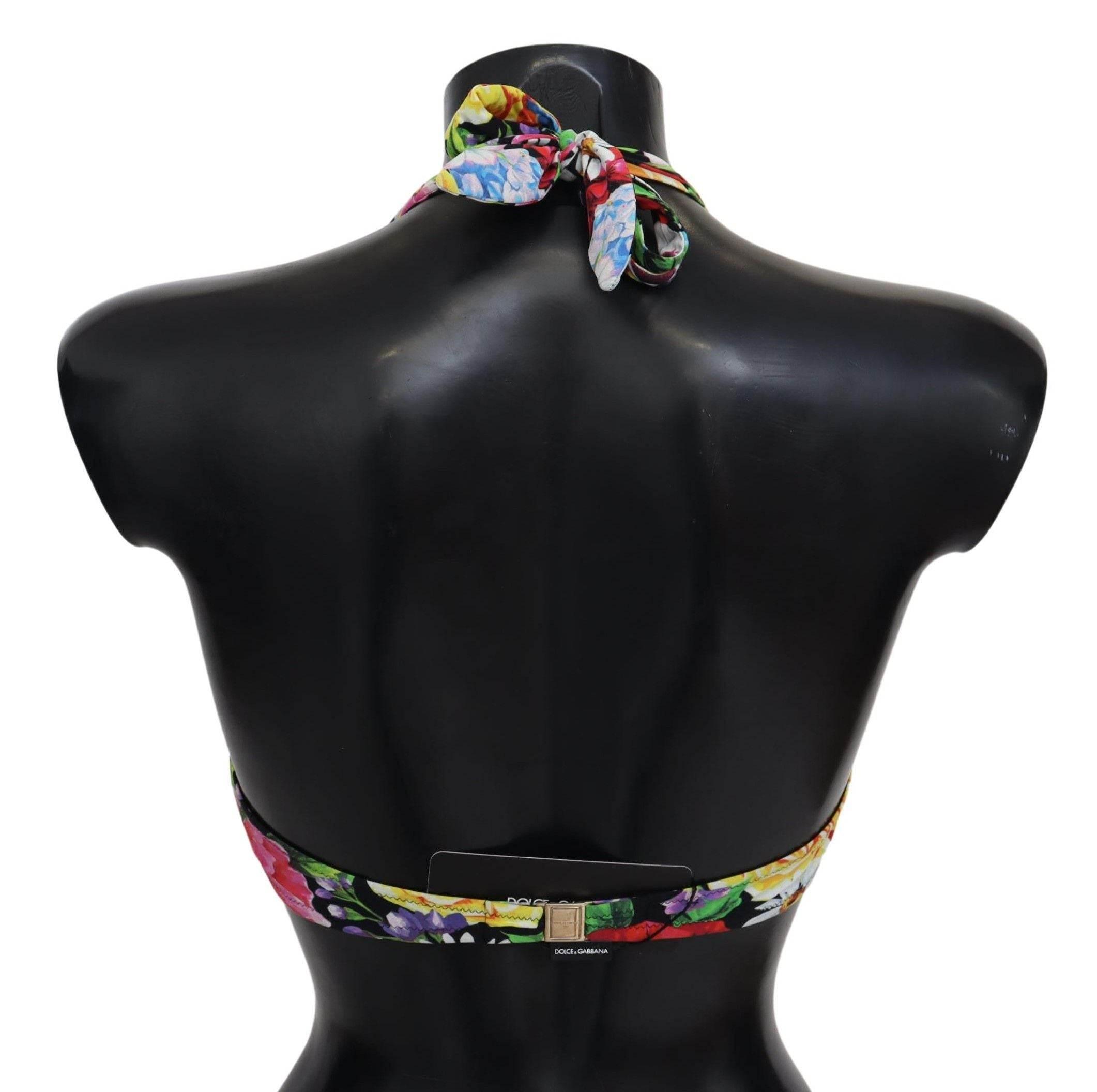 Dolce & Gabbana Floral Elegance High-End Bikini Top - Hilstor