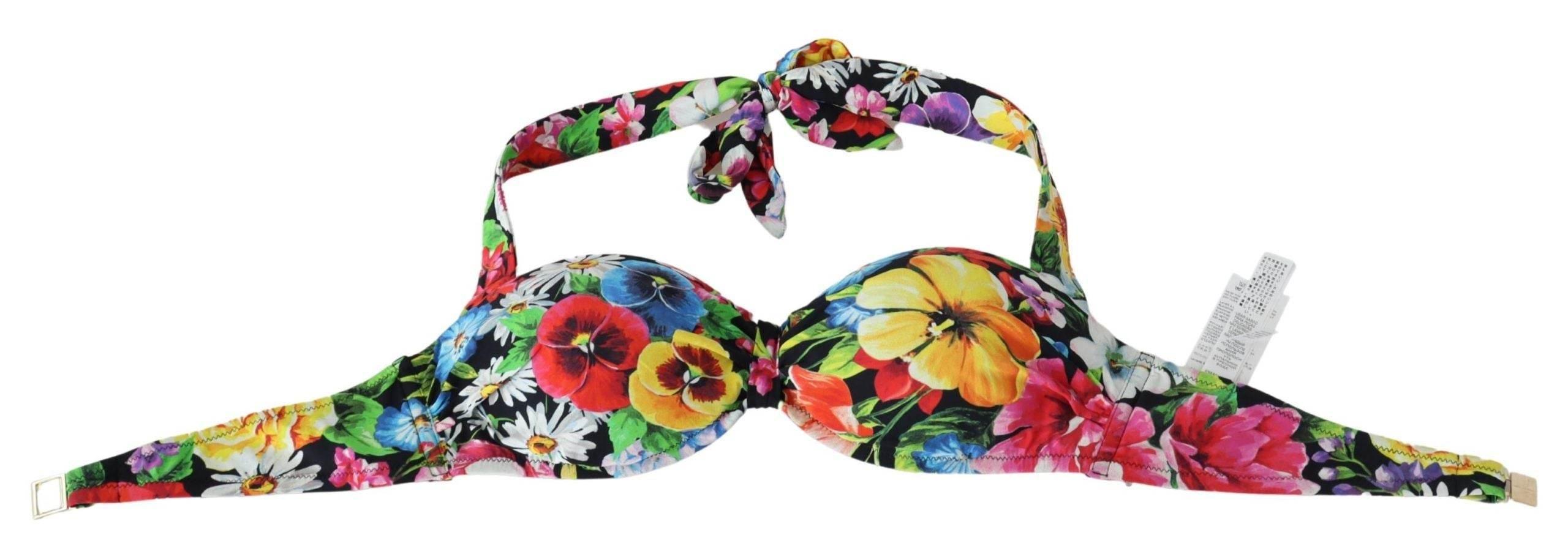 Dolce & Gabbana Floral Elegance High-End Bikini Top - Hilstor