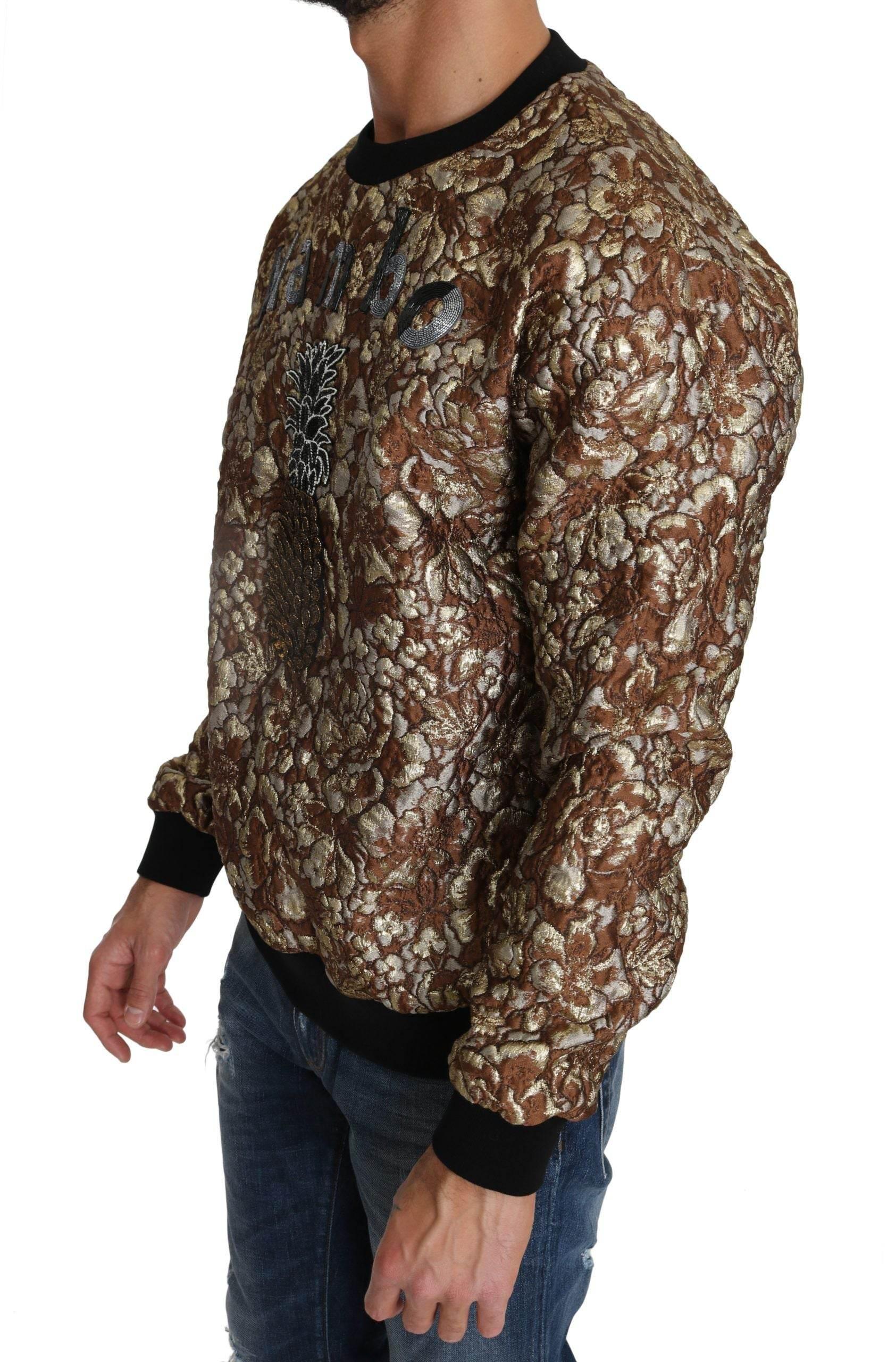 Dolce & Gabbana Opulent Multicolor Crewneck Sweater - Hilstor