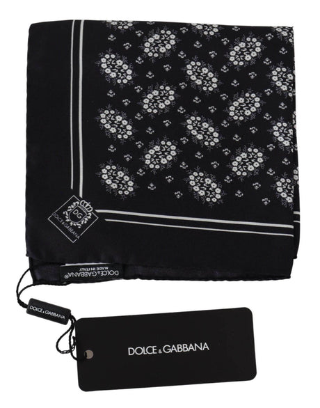 Dolce & Gabbana Elegant Silk Patterned Pocket Square - Hilstor