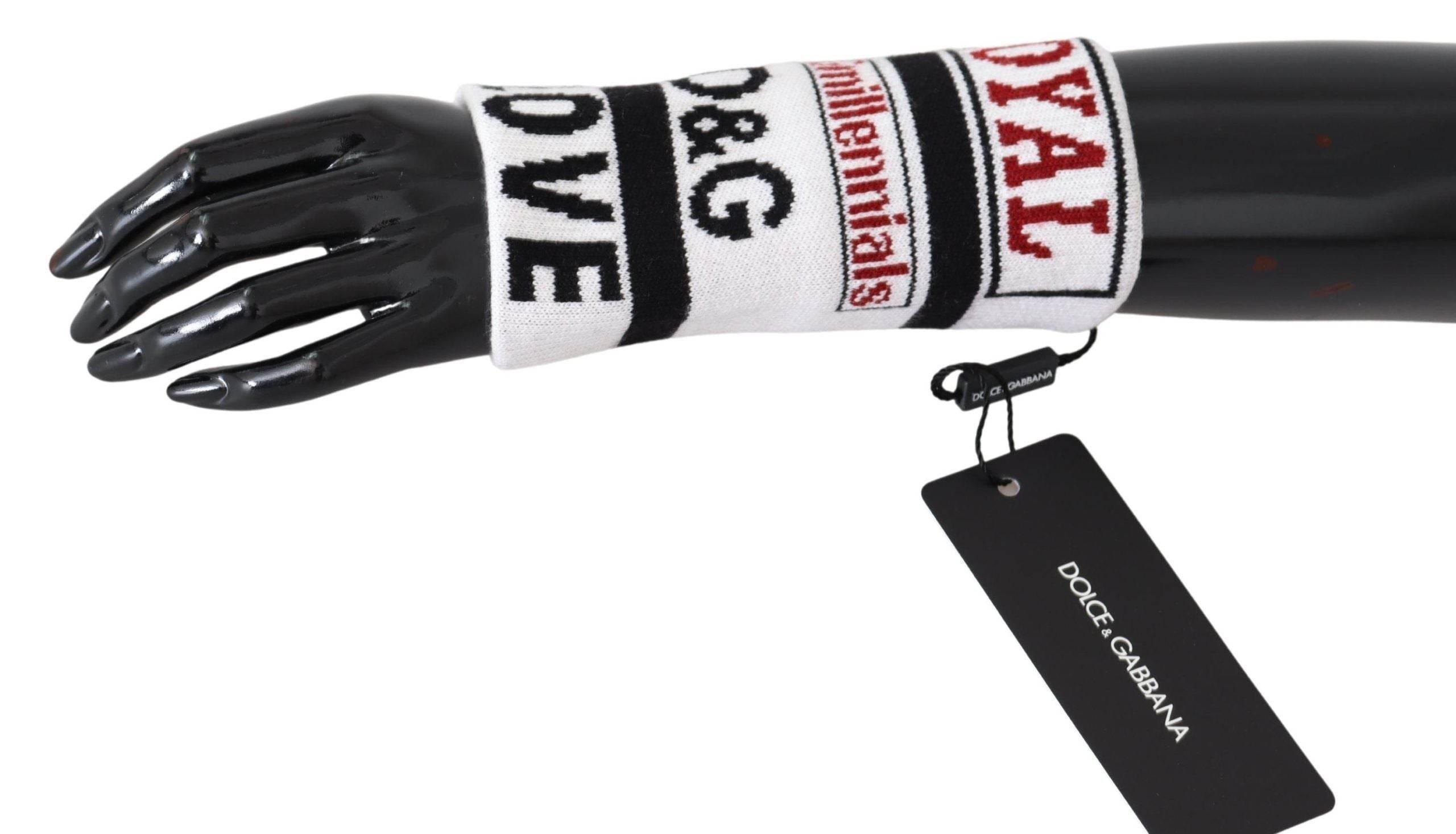 Dolce & Gabbana Multicolored Virgin Wool Wrist Wrap - Hilstor