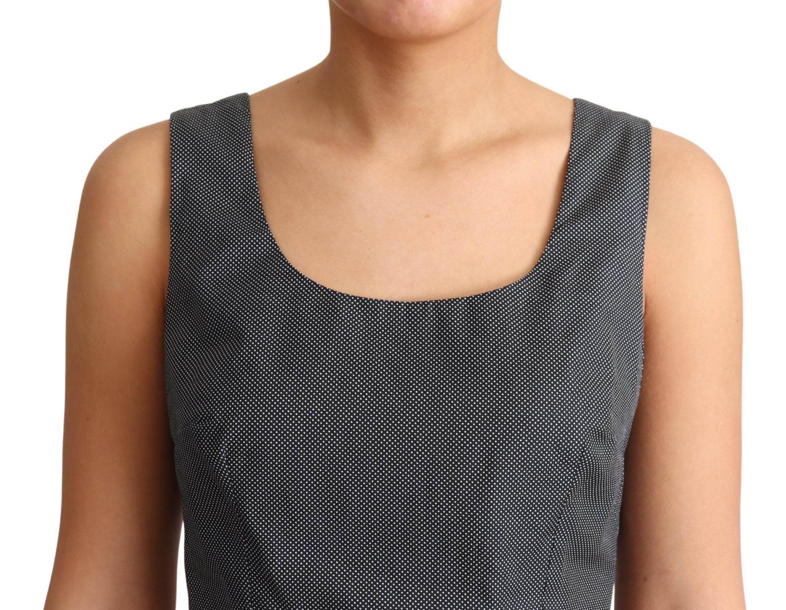 Dolce & Gabbana Black Polka Dotted Cotton A-Line Dress - Hilstor