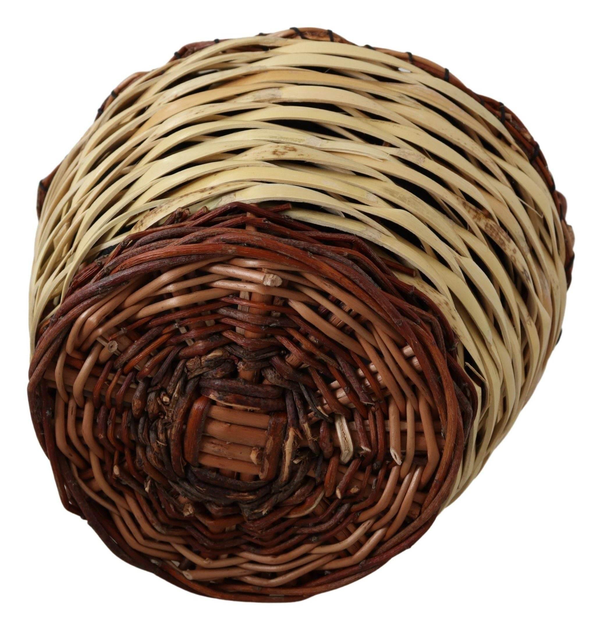 Dolce & Gabbana Beige Wood Wicker Rattan Basket Tote Bag - Hilstor