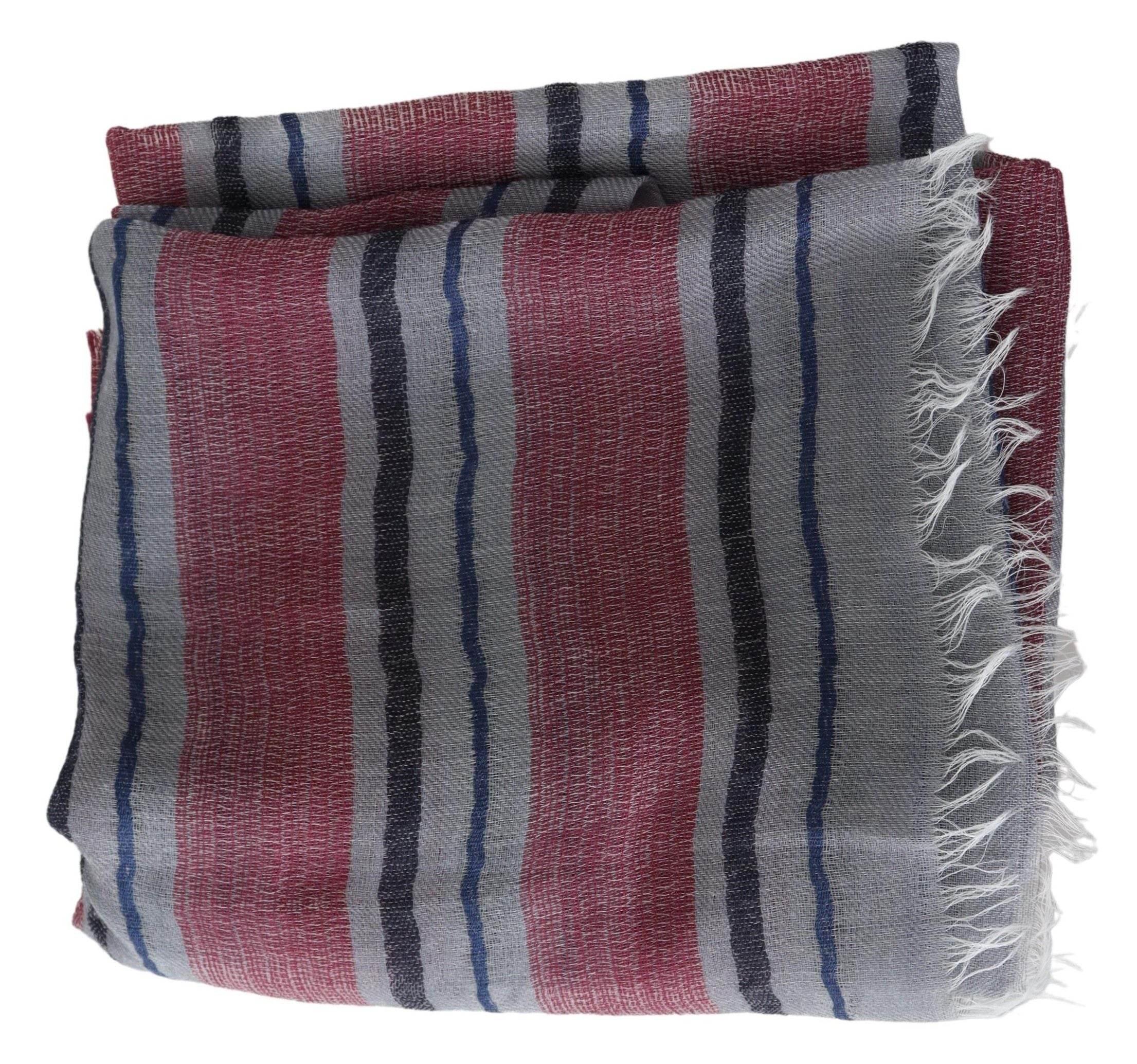Missoni Multicolor Striped Wool Blend Unisex Neck Wrap Scarf - Hilstor