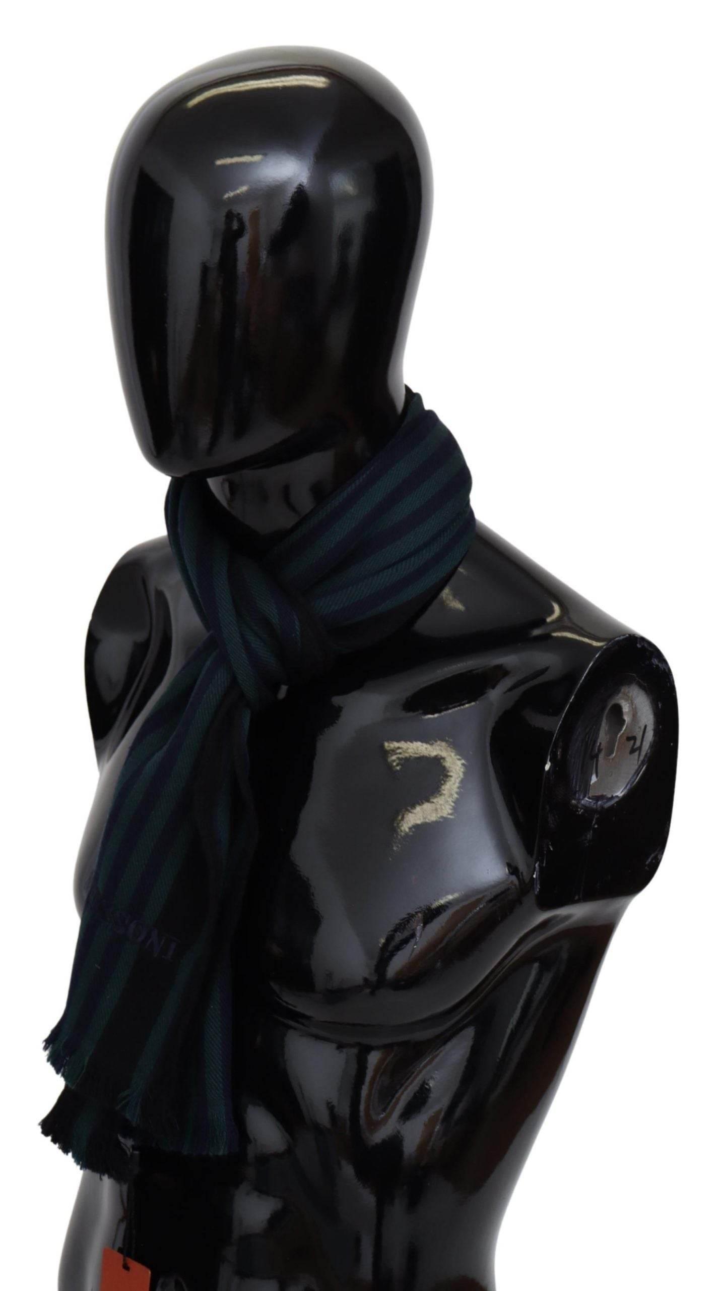 Missoni Multicolor Striped Wool Unisex Neck Wrap Shawl - Hilstor