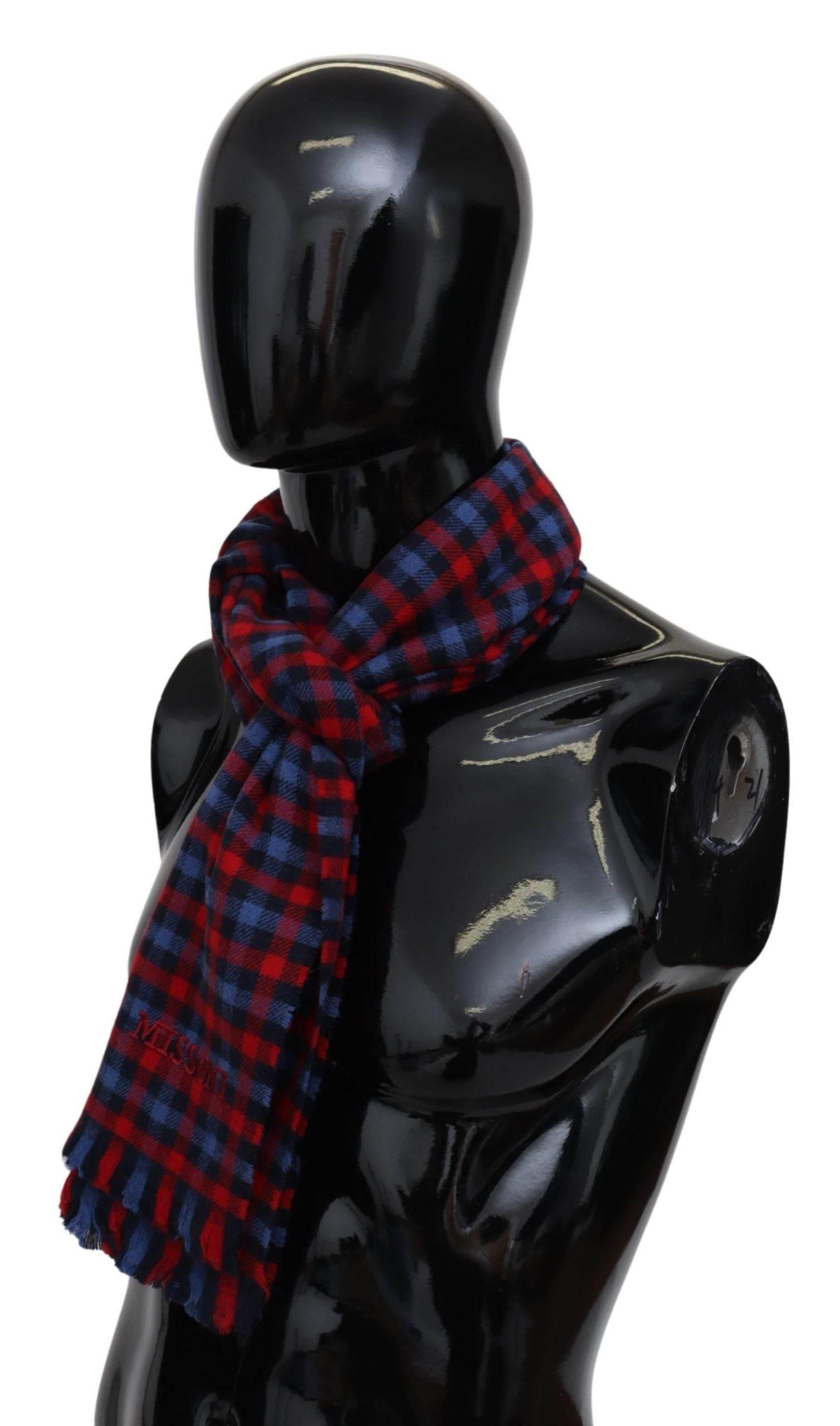 Missoni Multicolor Check Wool Unisex Neck Wrap Shawl - Hilstor