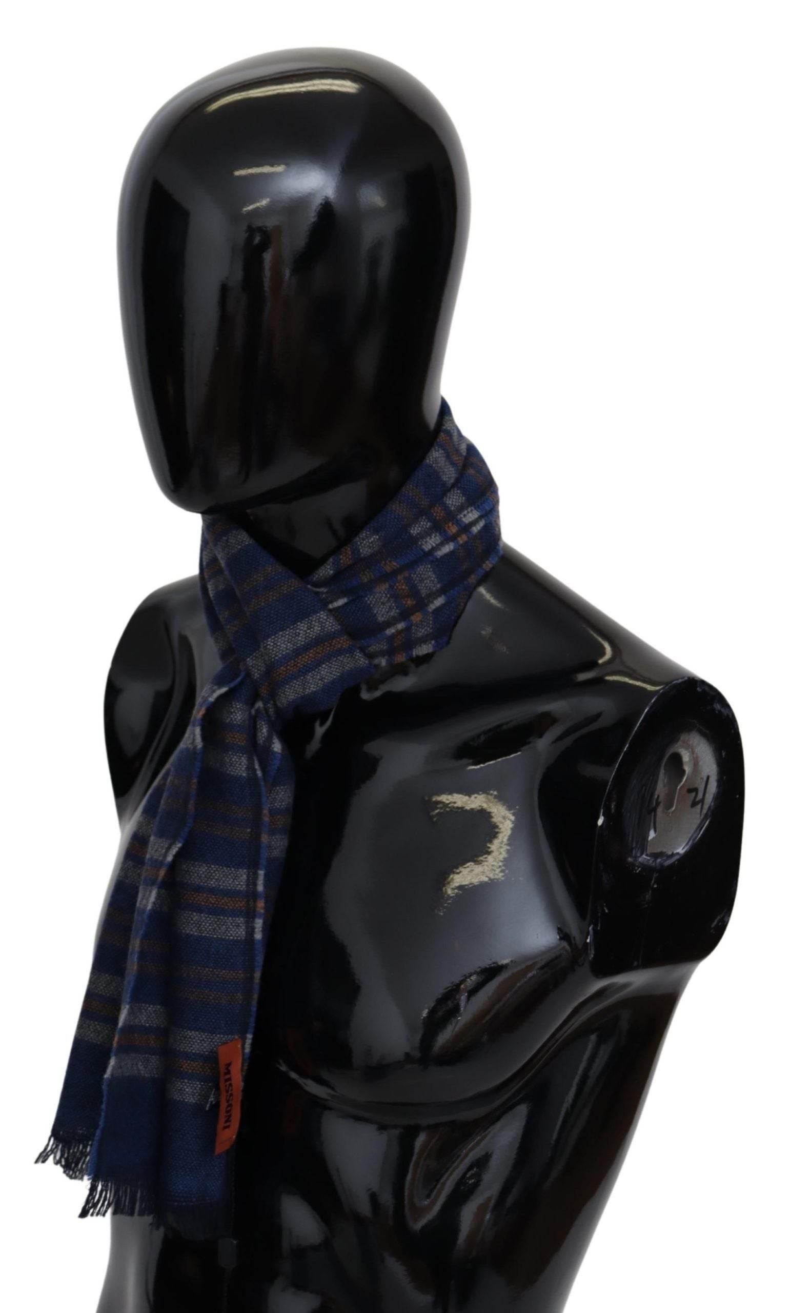 Missoni Multicolor Wool Striped Unisex Neck Wrap Shawl - Hilstor