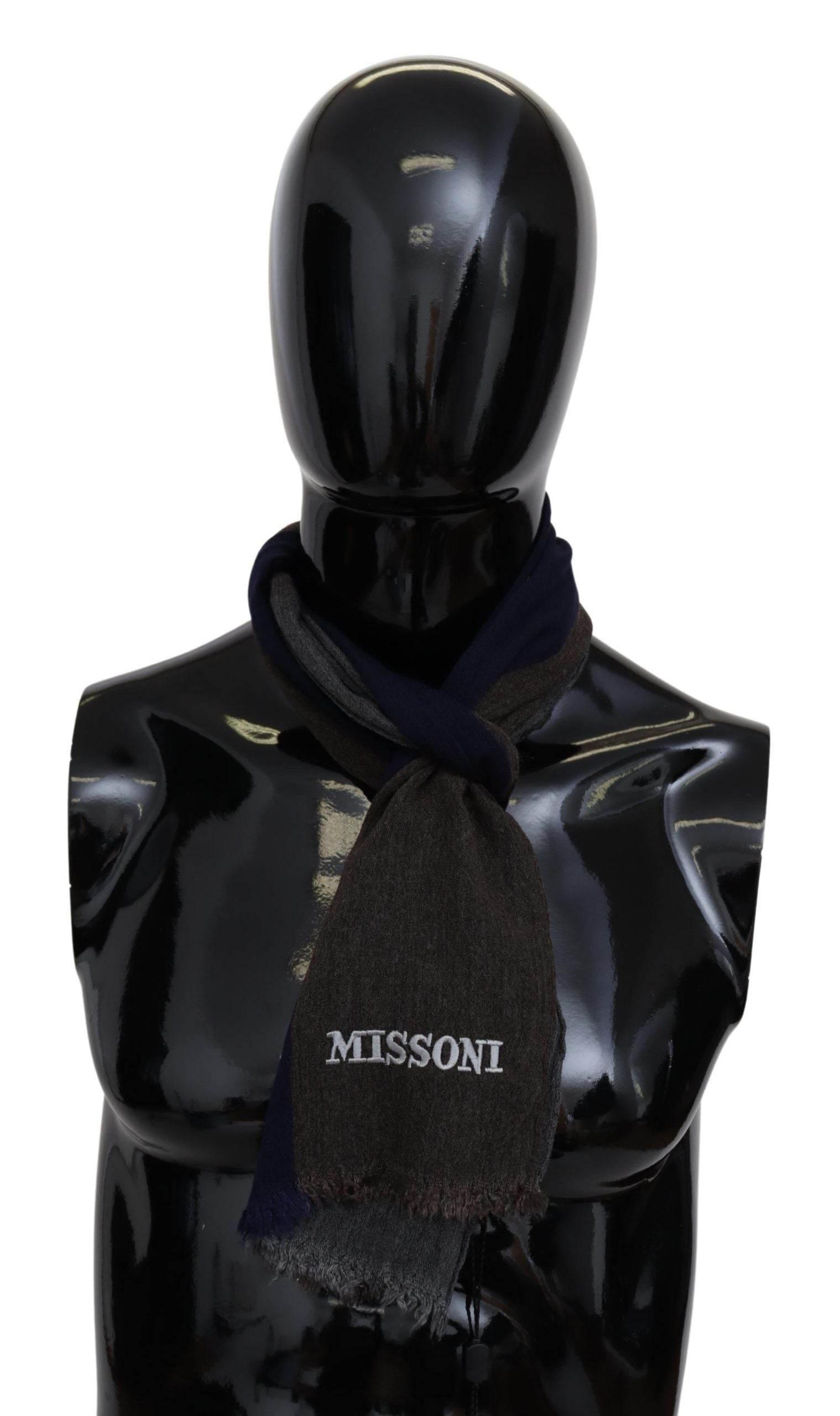 Missoni Multicolor Striped Wool Unisex Wrap Fringes Scarf - Hilstor