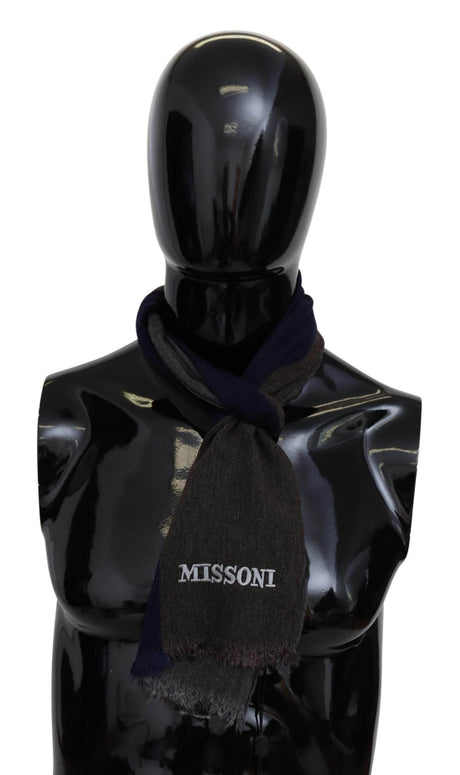 Missoni Multicolor Striped Wool Unisex Wrap Fringes Scarf - Hilstor