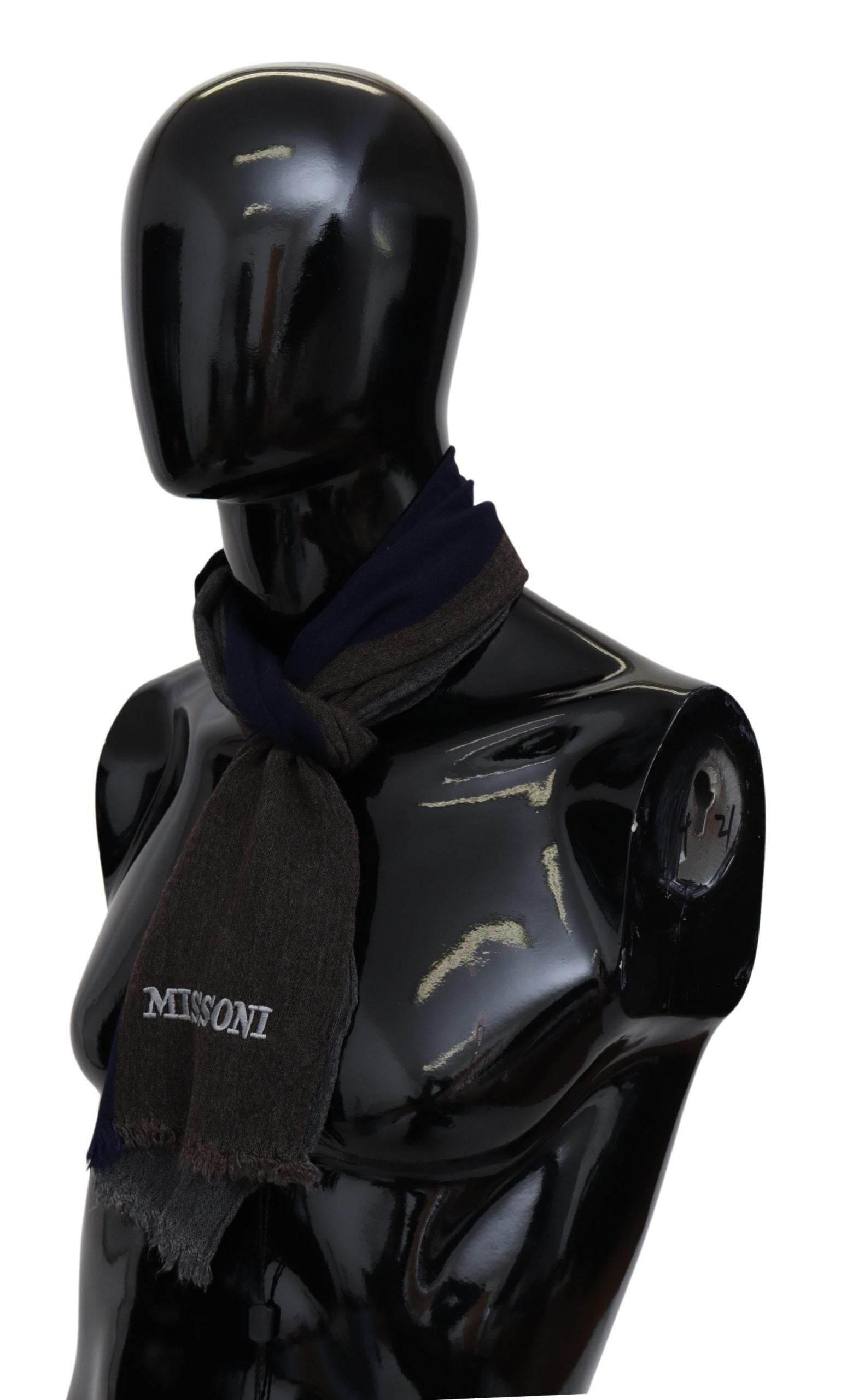 Missoni Multicolor Striped Wool Unisex Wrap Fringes Scarf - Hilstor