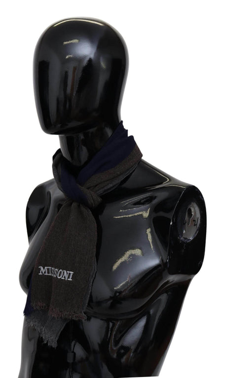 Missoni Multicolor Striped Wool Unisex Wrap Fringes Scarf - Hilstor