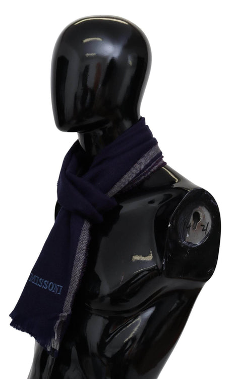 Missoni Multicolor Striped Wool Unisex Wrap Fringes Scarf - Hilstor