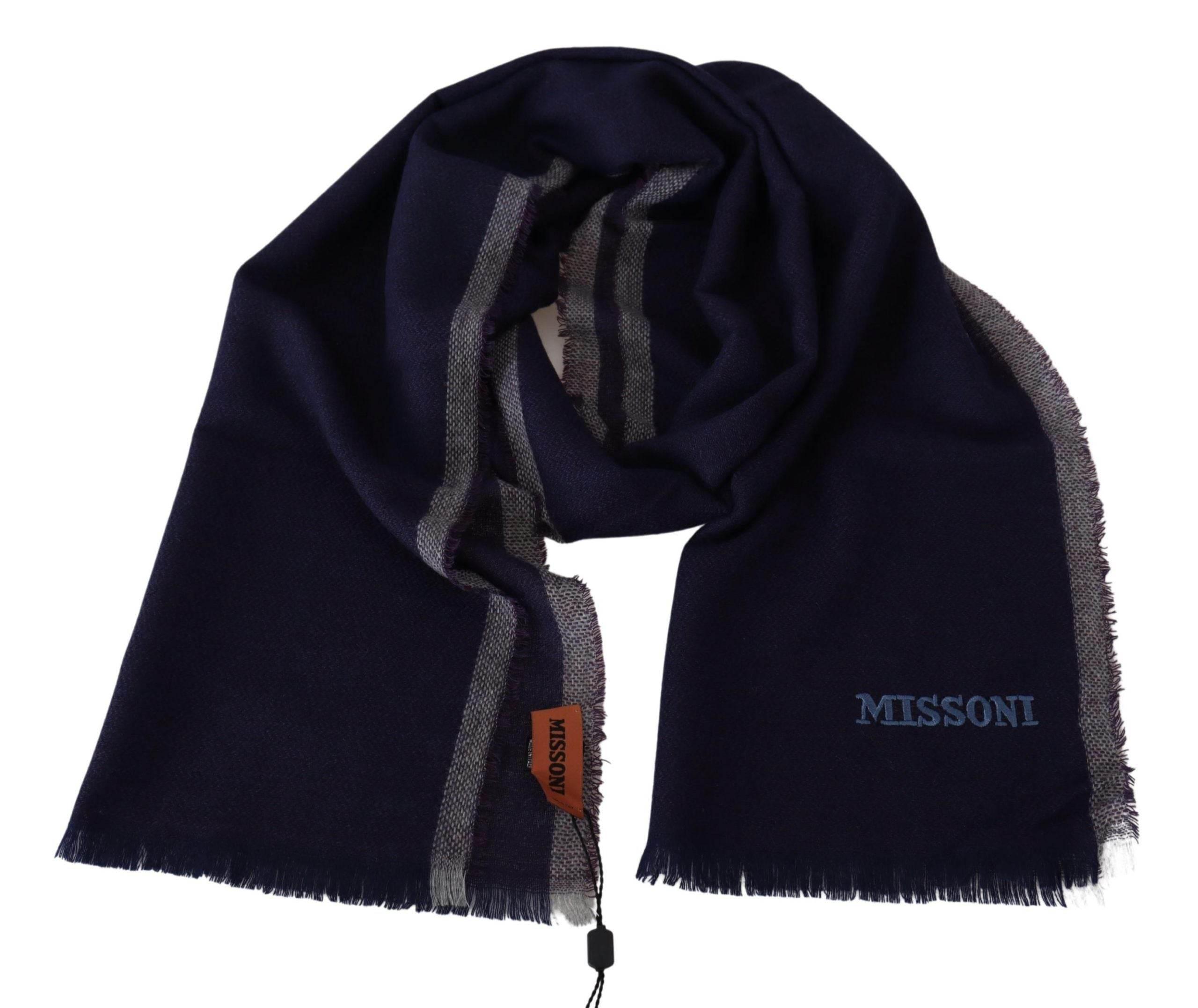 Missoni Multicolor Striped Wool Unisex Wrap Fringes Scarf - Hilstor