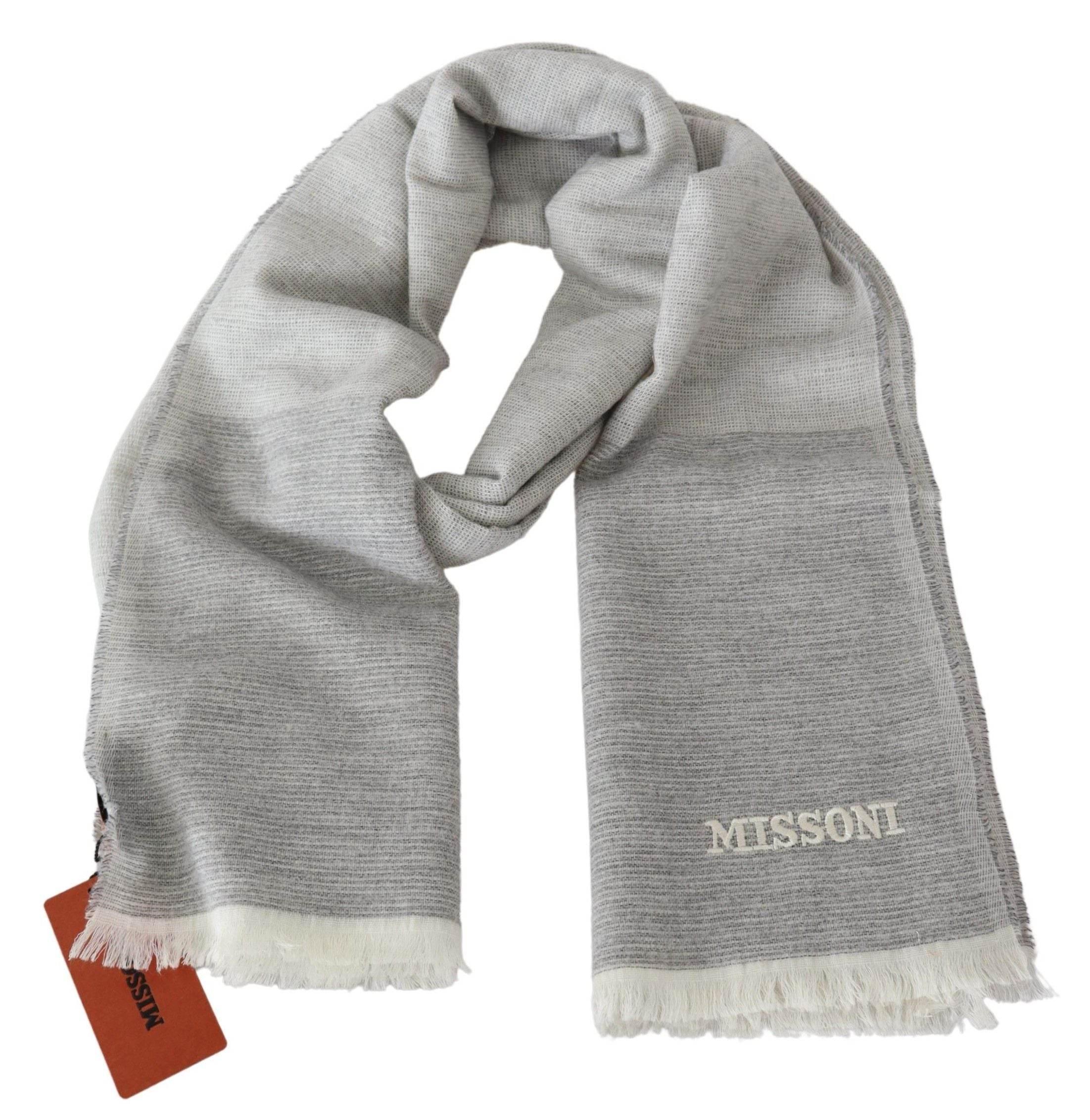 Missoni Beige 100% Wool Unisex Neck Wrap Scarf - Hilstor