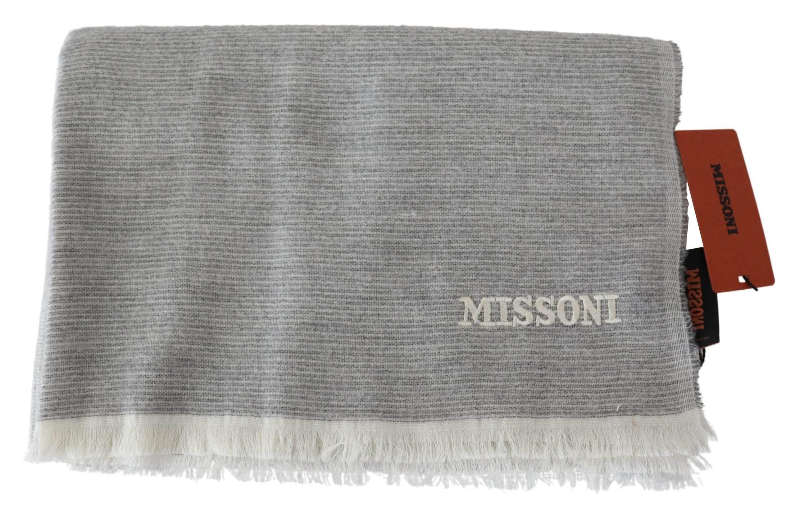 Missoni Beige 100% Wool Unisex Neck Wrap Scarf - Hilstor