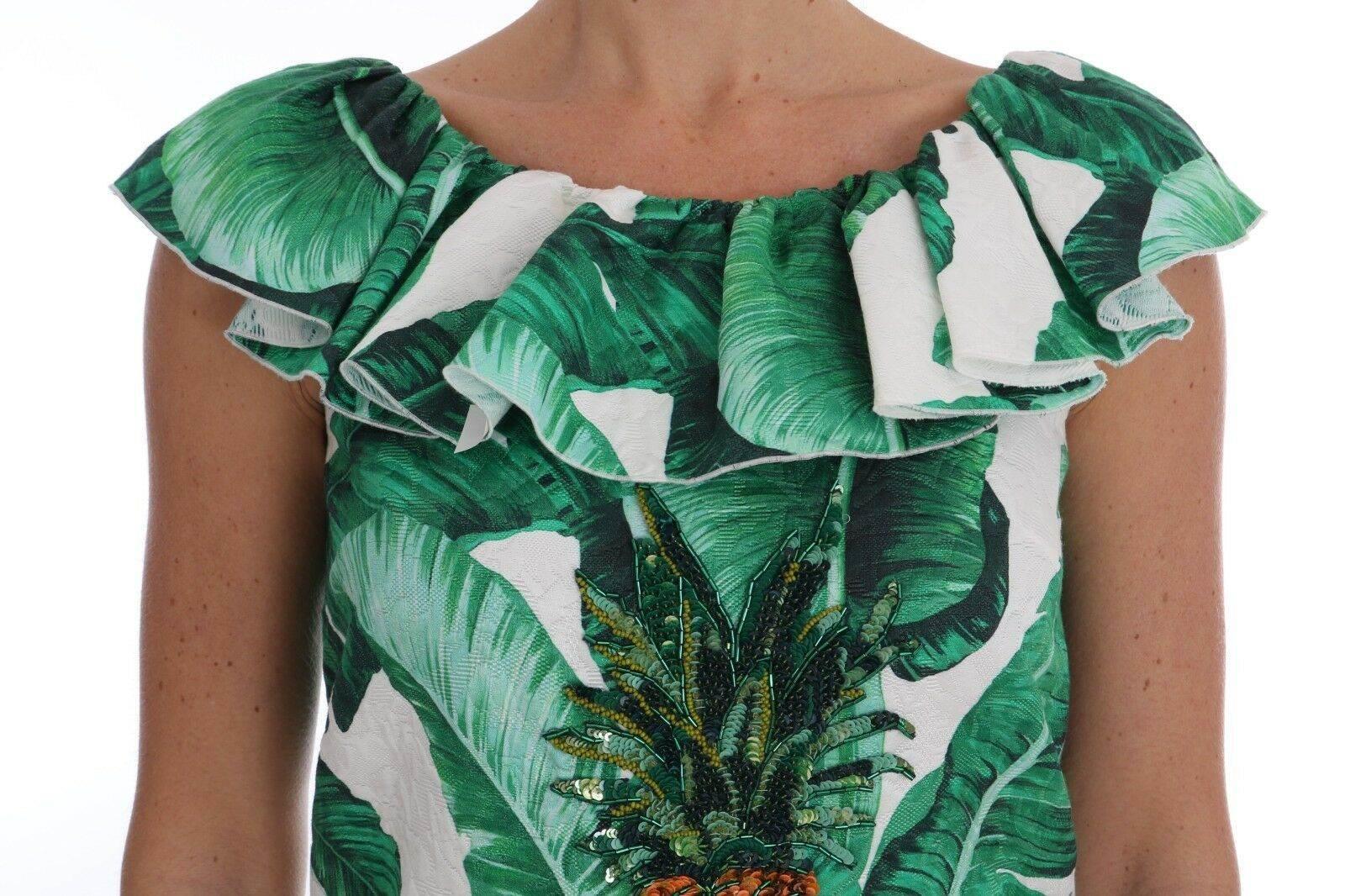Dolce & Gabbana Elegant Sequined Pineapple Blouse - Hilstor