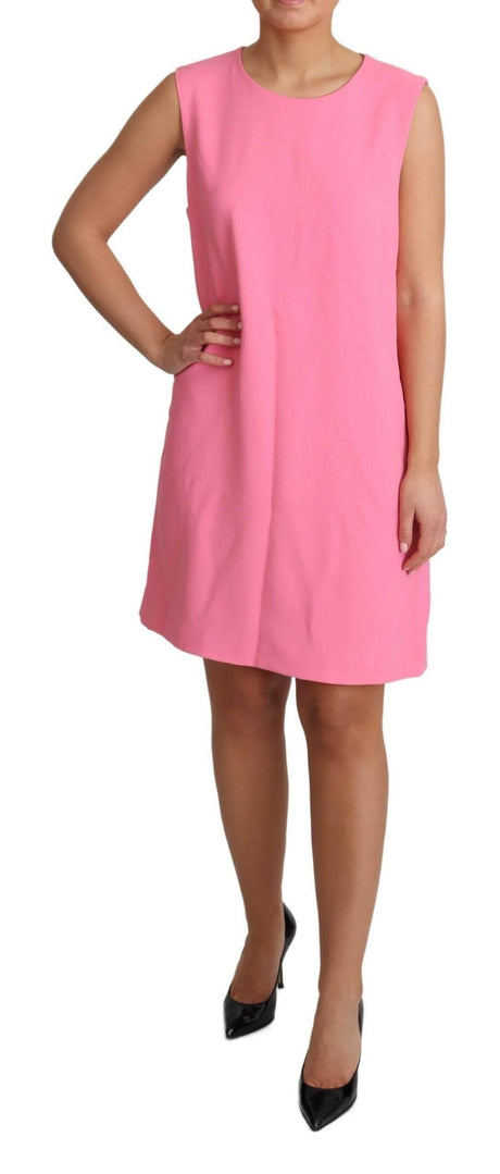 Dolce & Gabbana Elegant Pink Shift Knee Length Dress - Hilstor