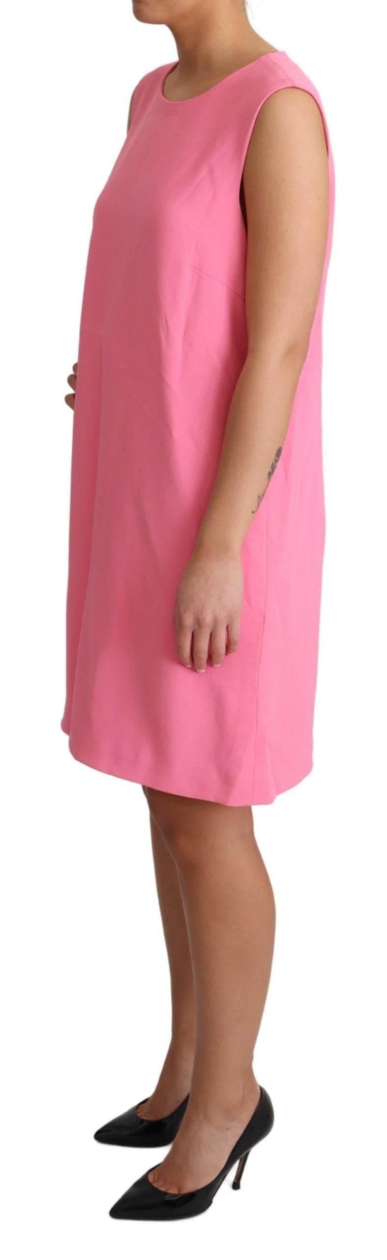 Dolce & Gabbana Elegant Pink Shift Knee Length Dress - Hilstor