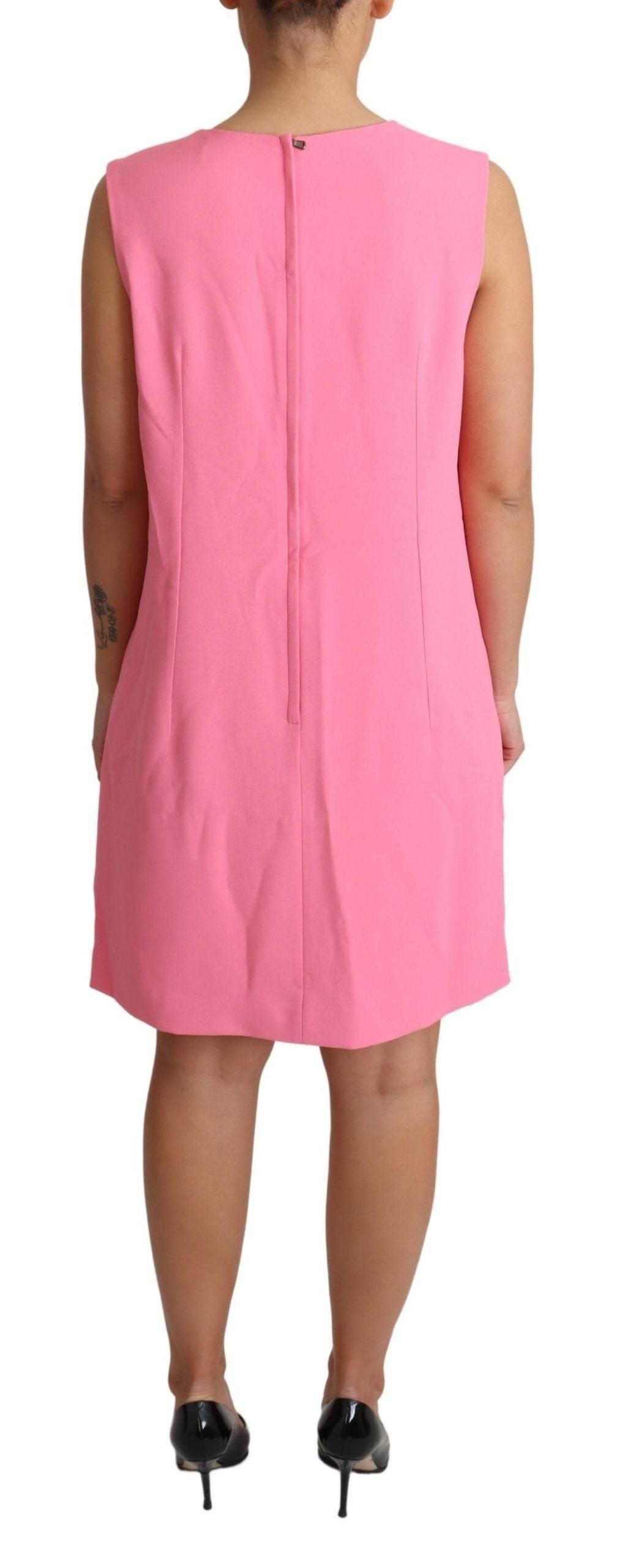 Dolce & Gabbana Elegant Pink Shift Knee Length Dress - Hilstor