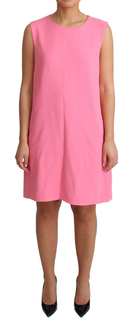 Dolce & Gabbana Elegant Pink Shift Knee Length Dress - Hilstor
